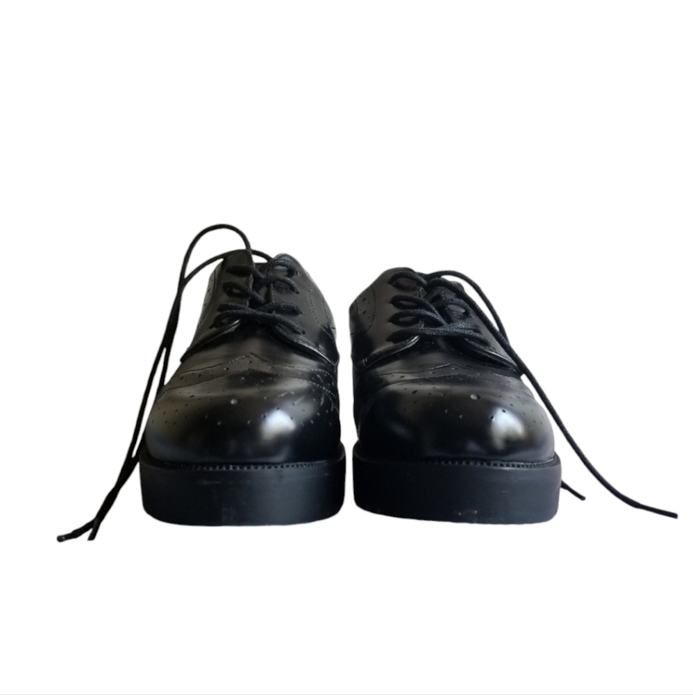 Black Platform Creeper Oxfords - Picture 1 of 5